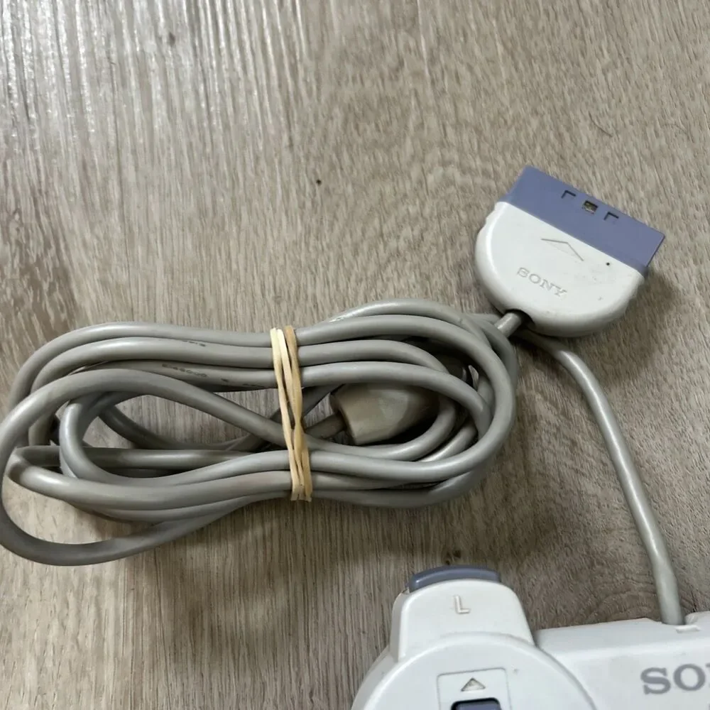 Sony PS1 PS One PlayStation Dual Shock Controller SCPH-110 White OEM Tested
